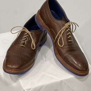 Allen Edmonds saddle brown cap toe Oxford with Dainite Rubber Soles.